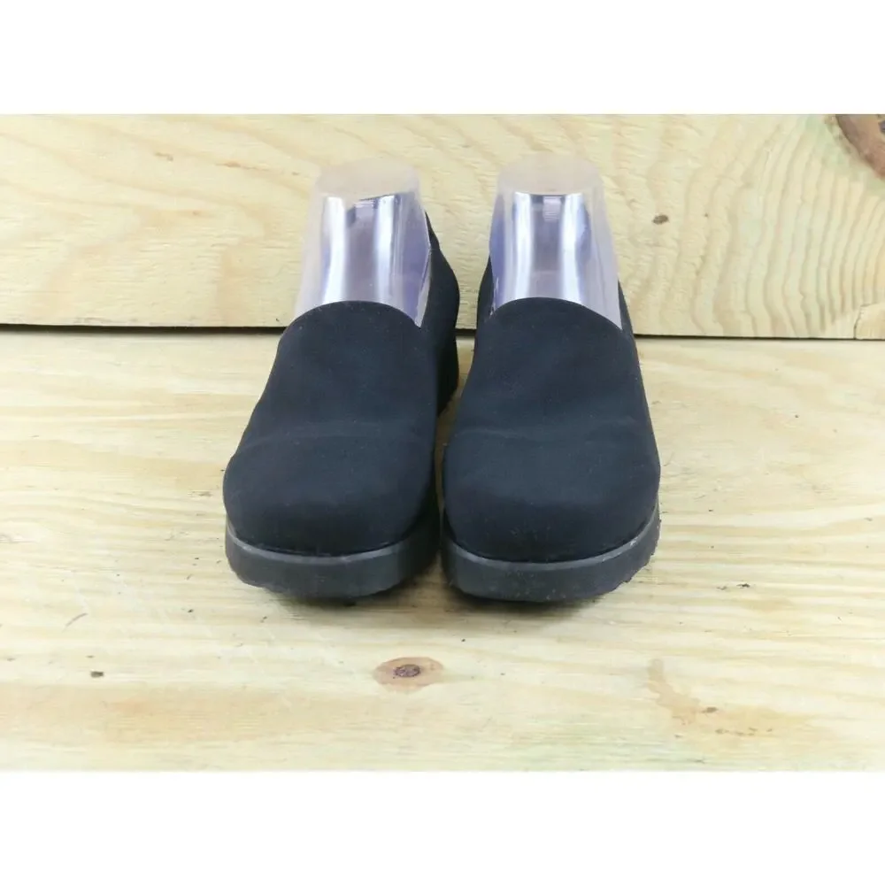 Taryn Rose Shoes Womens 9.5 Black Stretch Slip On Loafers 40 Italy